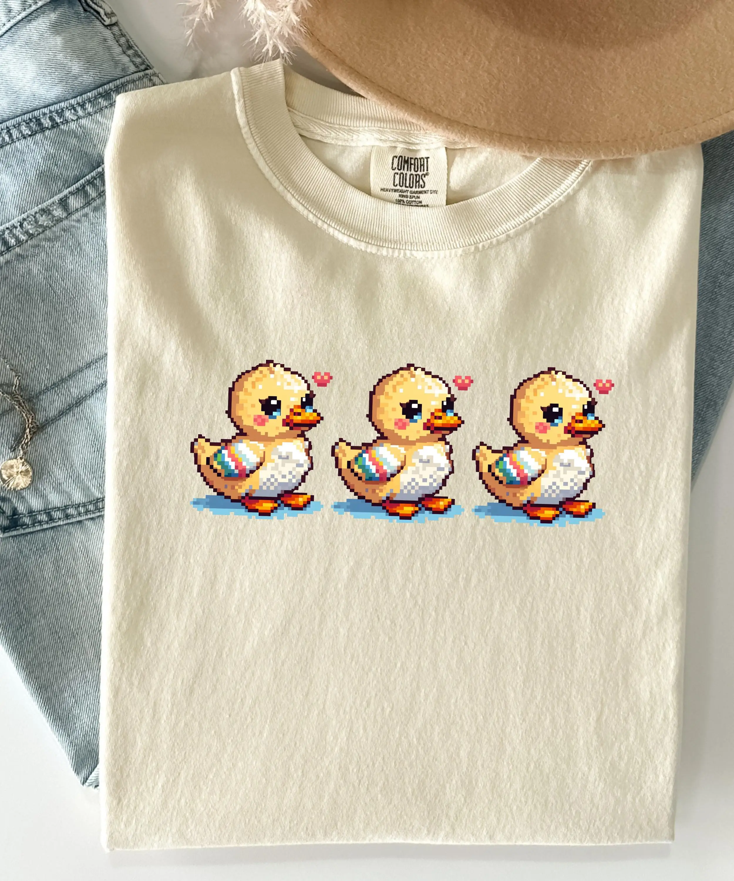 Pixel Cute Ducks T Shirt Retro - Retro Gaming T Shirt 评论和价格