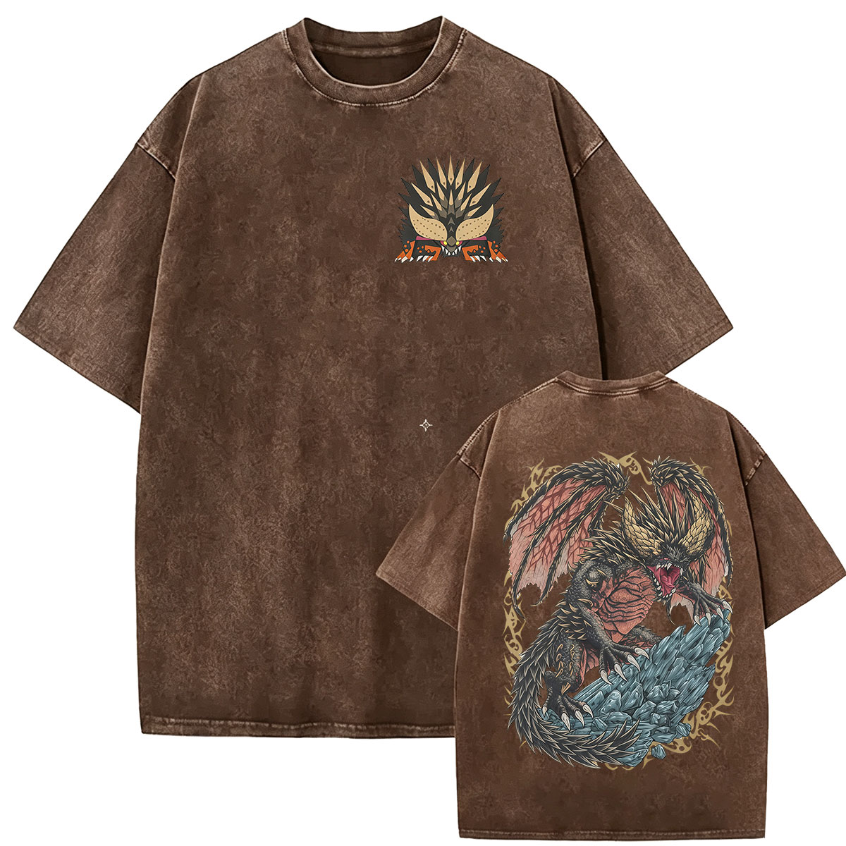 Vintage Washed Monster Hunter  - Retro Gaming T Shirt 评论和价格
